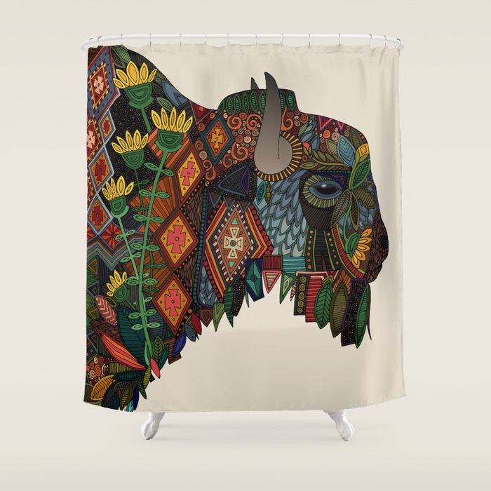 bison bone beige Shower Curtain Gallery Image 1