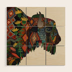 bison bone beige Wood Wall Art Gallery Image 1