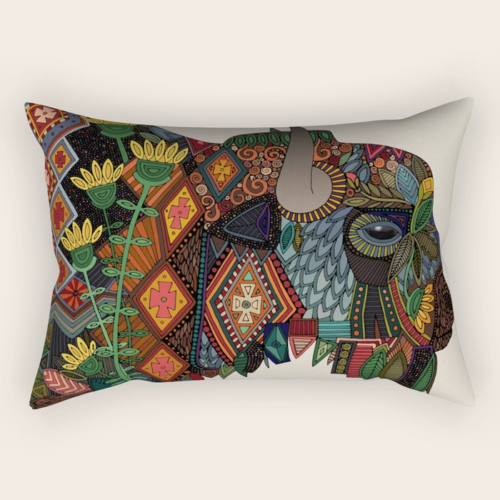 bison bone beige Rectangular Pillow Gallery Image 1