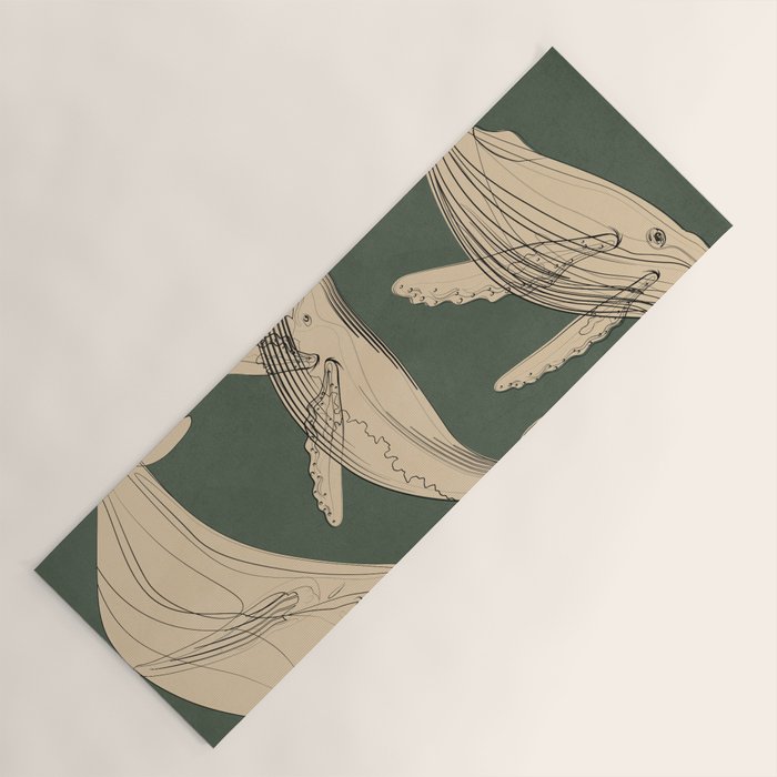 Modern Minimalist Abstract Whales 4 Yoga Mat Gallery Image 1