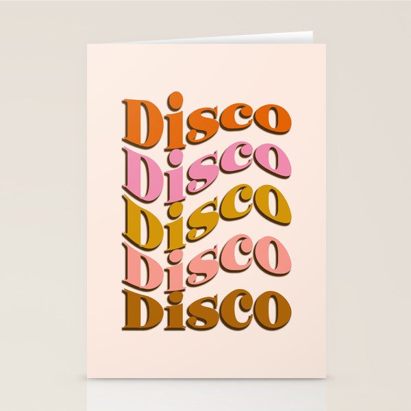 Groovy Disco Disco Stationery Card Gallery Image 2