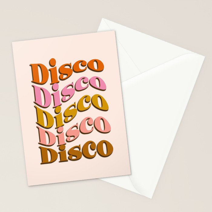 Groovy Disco Disco Stationery Card Gallery Image 2