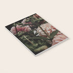Come Together - moody botanical floral photograph rose pink dahlia flowers Notebook Gallery Image 3
