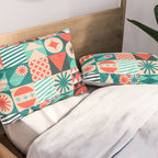 Mid Century Retro Holiday Pillow Sham Gallery Image 2