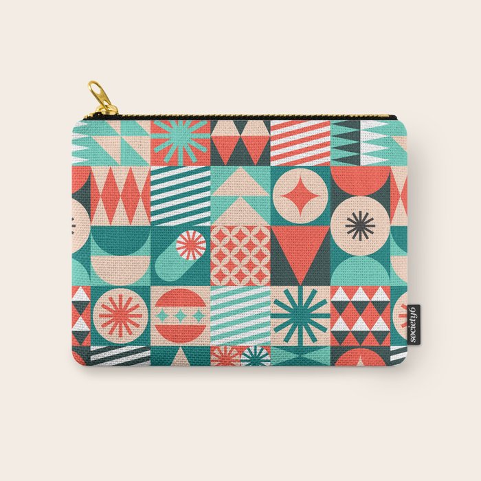 Mid Century Retro Holiday Carry All Pouch Gallery Image 1