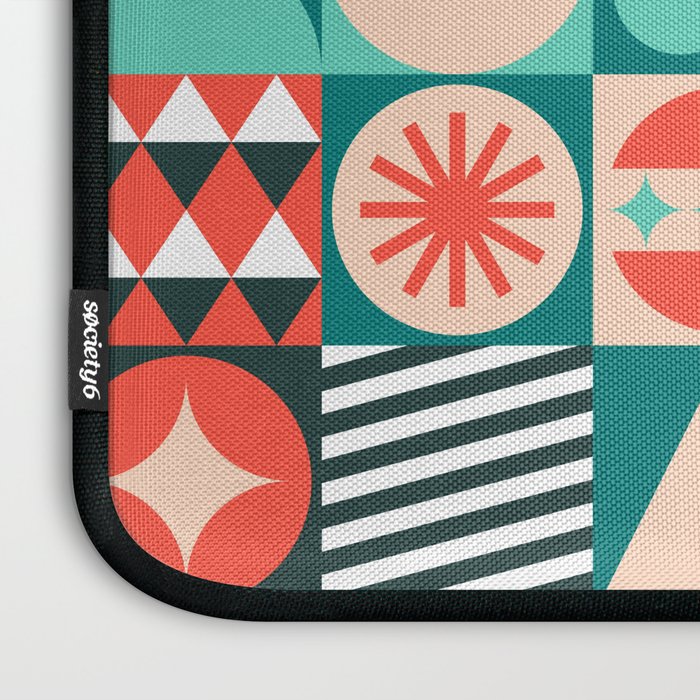 Mid Century Retro Holiday Laptop Sleeve Gallery Image 3