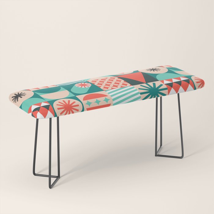 Mid Century Retro Holiday Bench Gallery Image 1