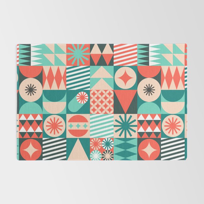 Mid Century Retro Holiday Rug Gallery Image 2