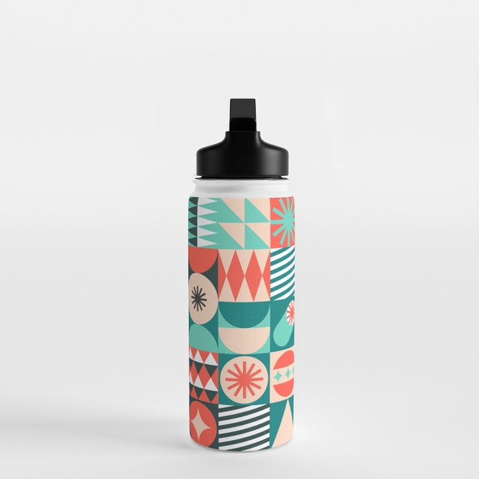 Mid Century Retro Holiday Water Bottle Gallery Image 3