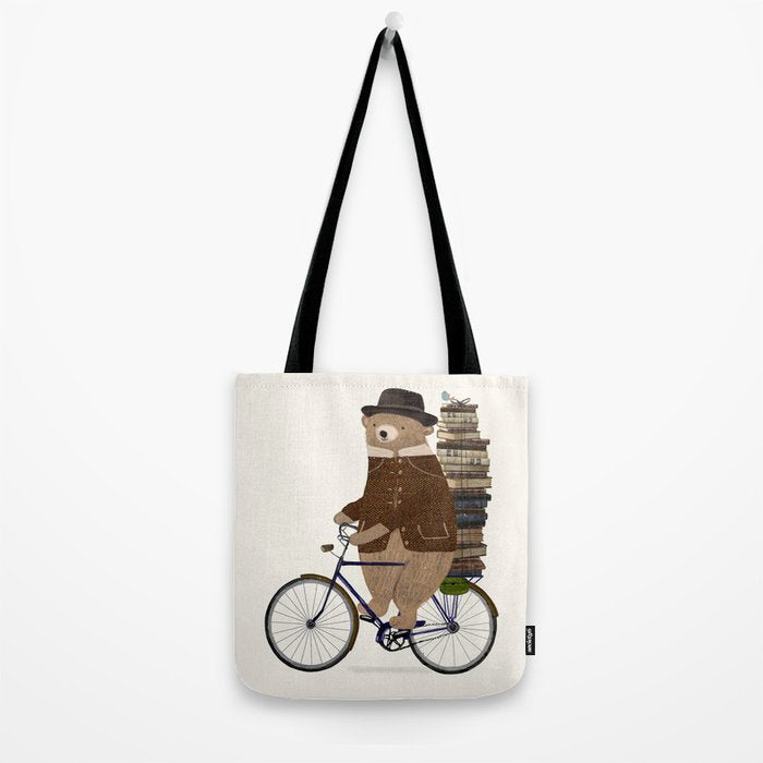 an educated bear Tote Bag Gallery Image 2