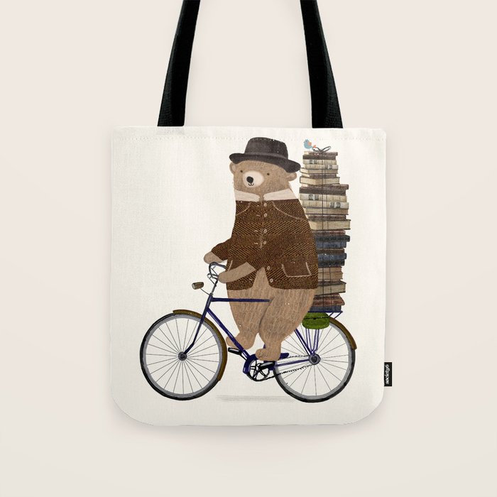 an educated bear Tote Bag Gallery Image 1