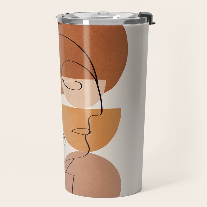 Abstract Clay Faces II Travel Mug Gallery Image 2