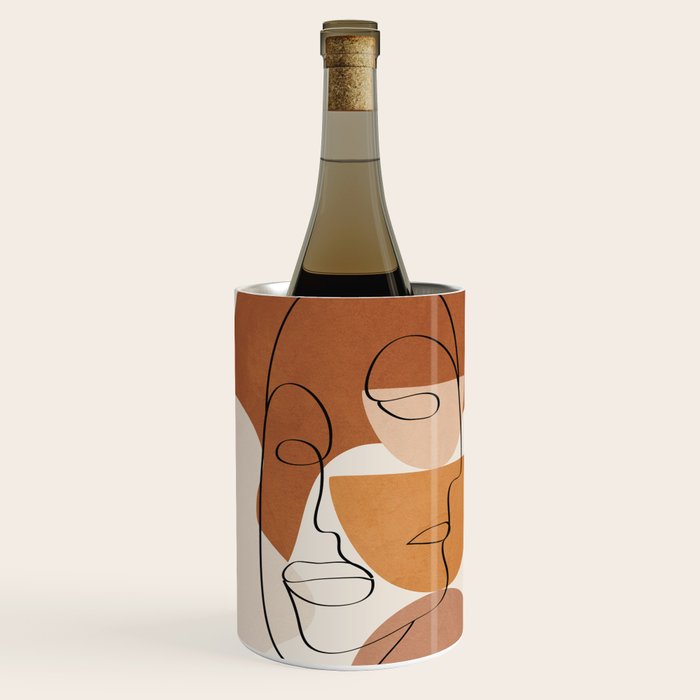 Abstract Clay Faces II Wine Chiller Gallery Image 1