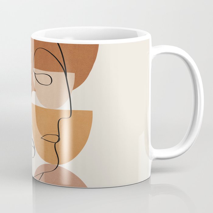 Abstract Clay Faces II Coffee Mug Gallery Image 1