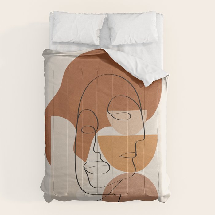 Abstract Clay Faces II Comforter Gallery Image 6