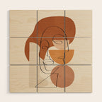 Abstract Clay Faces II Wood Wall Art Gallery Image 1