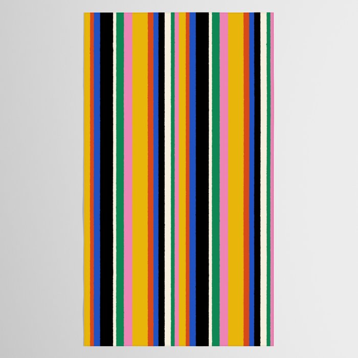 Classic Stripes XIII - Bold Retro Tablecloth Gallery Image 2