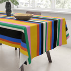 Classic Stripes XIII - Bold Retro Tablecloth Gallery Image 3