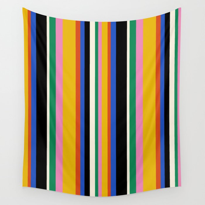Classic Stripes XIII - Bold Retro Wall Tapestry Gallery Image 4