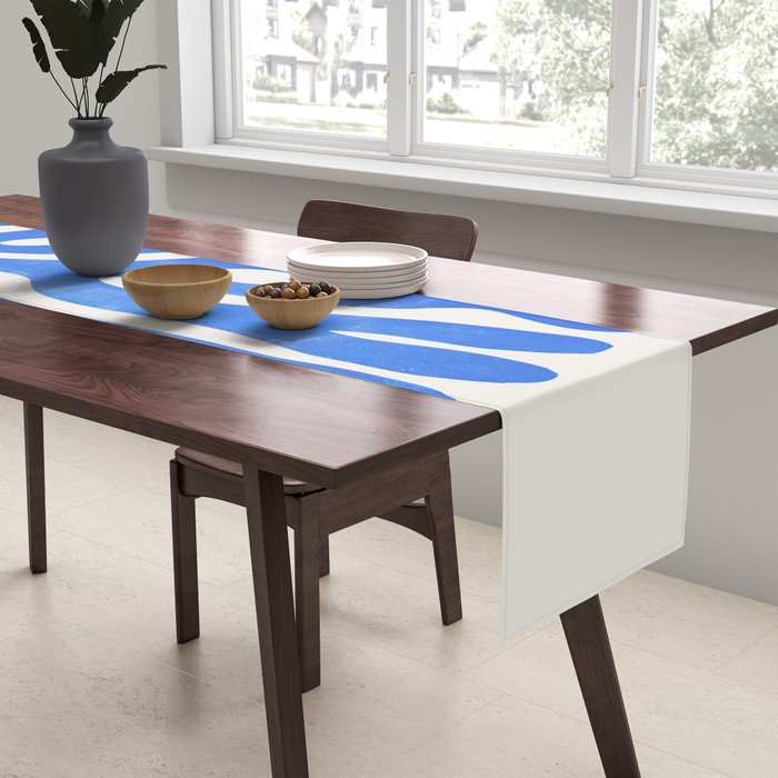 Marseille Blue: Matisse Color Paper Cutouts 03 Table Runner Gallery Image 2
