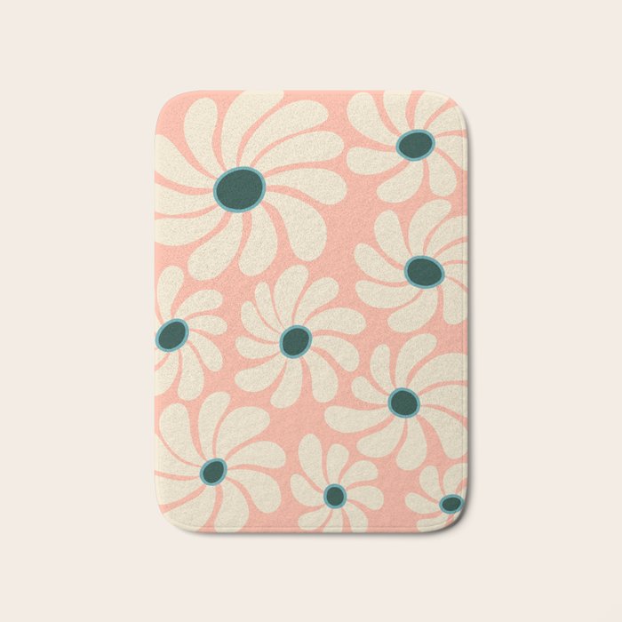 Retro Super Bloom - 70's Vibe Bath Mat Gallery Image 1