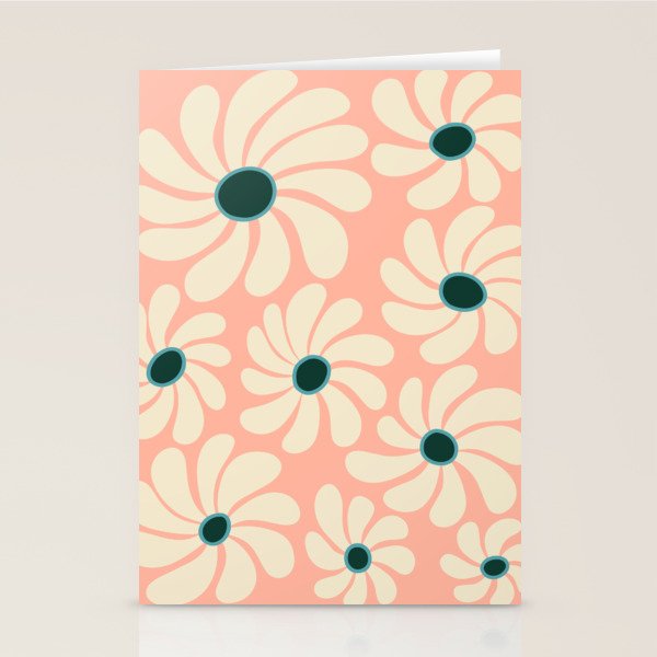 Retro Super Bloom - 70's Vibe Stationery Card Gallery Image 1