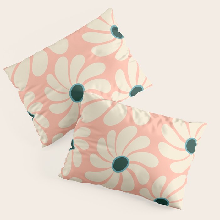 Retro Super Bloom - 70's Vibe Pillow Sham Gallery Image 1