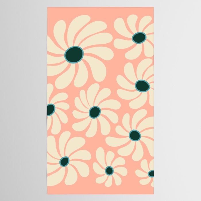 Retro Super Bloom - 70's Vibe Tablecloth Gallery Image 2