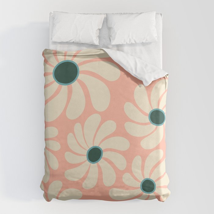 Retro Super Bloom - 70's Vibe Duvet Cover Gallery Image 1
