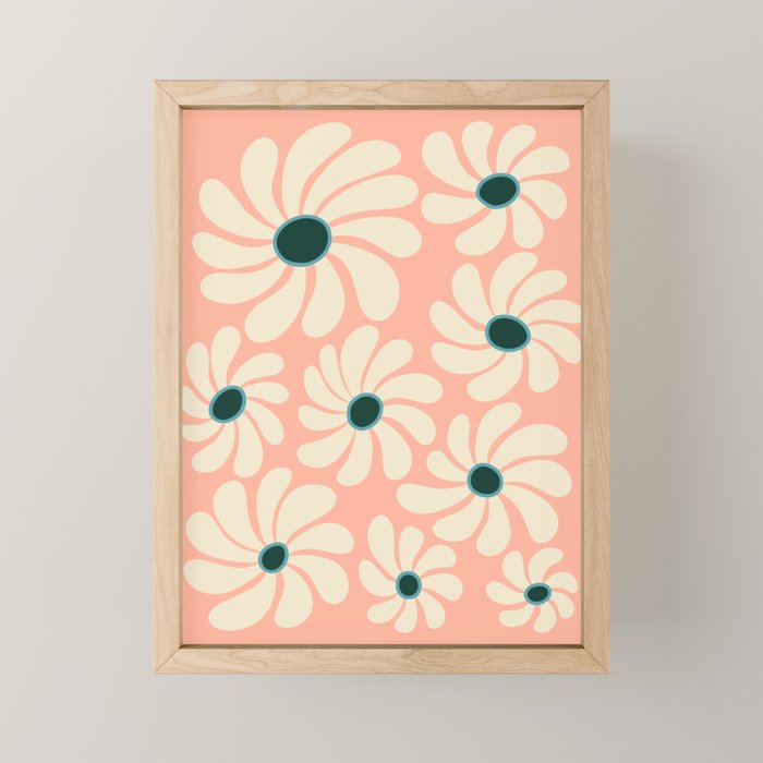 Retro Super Bloom - 70's Vibe Mini Art Print Gallery Image 1