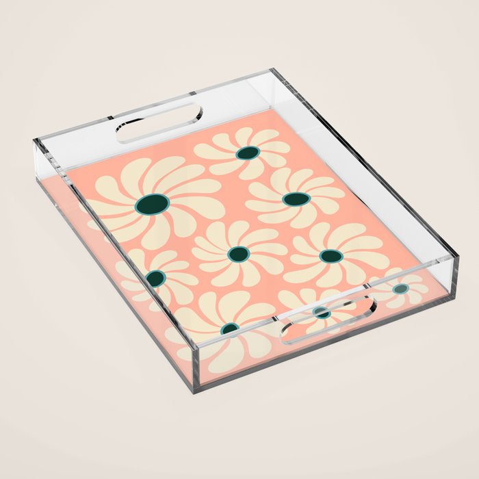 Retro Super Bloom - 70's Vibe Acrylic Tray Gallery Image 1