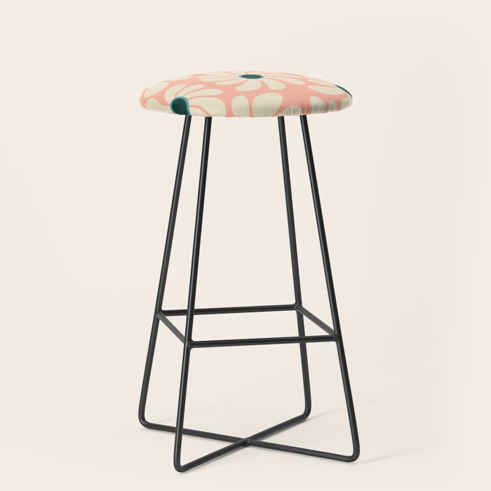 Retro Super Bloom - 70's Vibe Stool Gallery Image 1