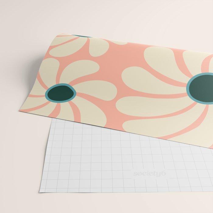 Retro Super Bloom - 70's Vibe Wrapping Paper Gallery Image 2