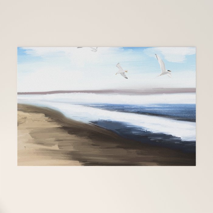 Coastal Seagulls Welcome Mat Gallery Image 1