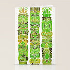 Tiki Totems - Green Stationery Card Gallery Image 2
