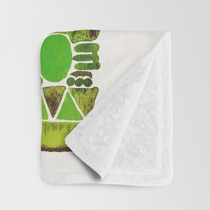 Tiki Totems - Green Throw Blanket Gallery Image 3