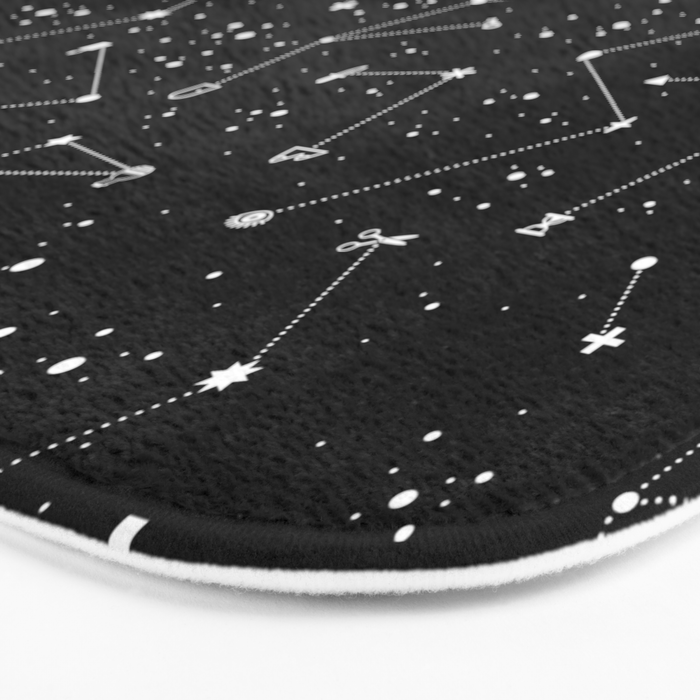 Constellations (Black) Bath Mat Gallery Image 3