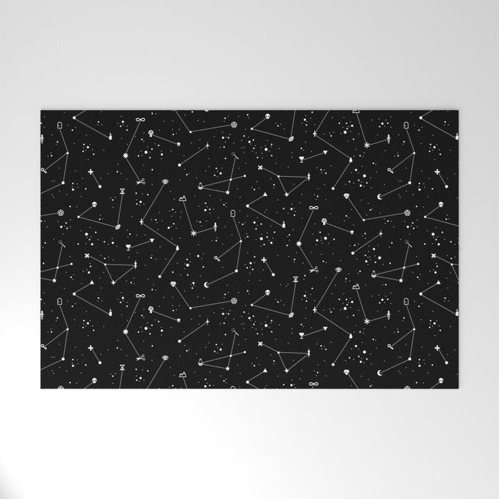 Constellations (Black) Welcome Mat Gallery Image 1