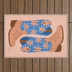 Cowgirl Boots â Blue & Peach Outdoor Rug Gallery Image 1