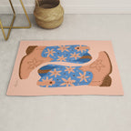 Cowgirl Boots â Blue & Peach Rug Gallery Image 1