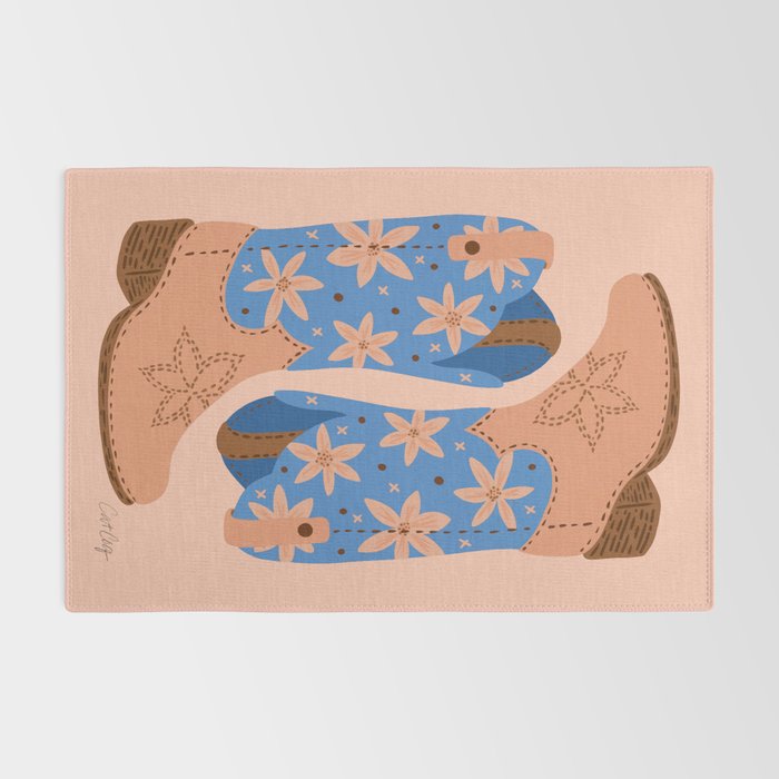 Cowgirl Boots â Blue & Peach Rug Gallery Image 2