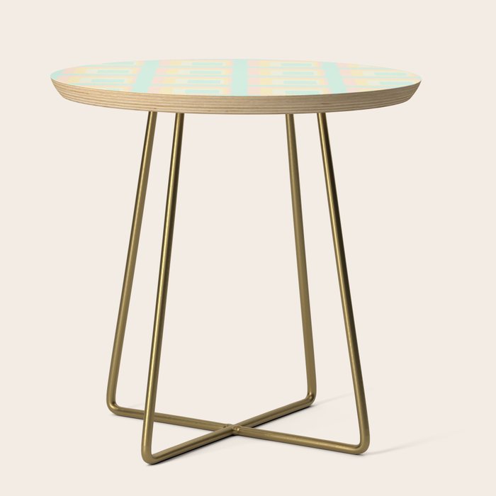 70s mod pale pastels Side Table Gallery Image 1