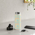 70s mod pale pastels Water Bottle Gallery Image 4