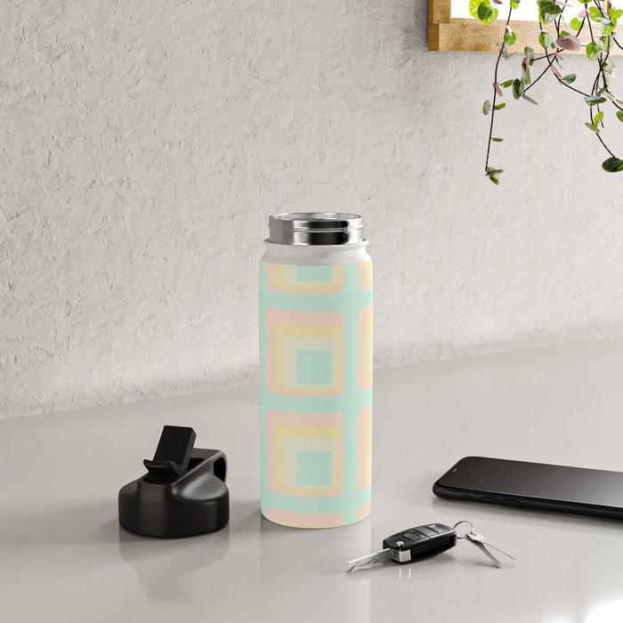 70s mod pale pastels Water Bottle Gallery Image 4