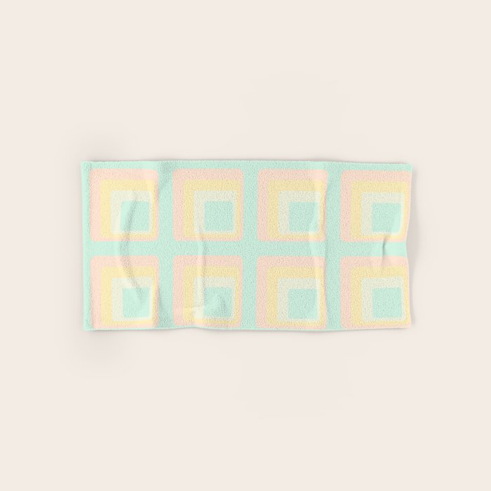 70s mod pale pastels Bath Towel Gallery Image 1
