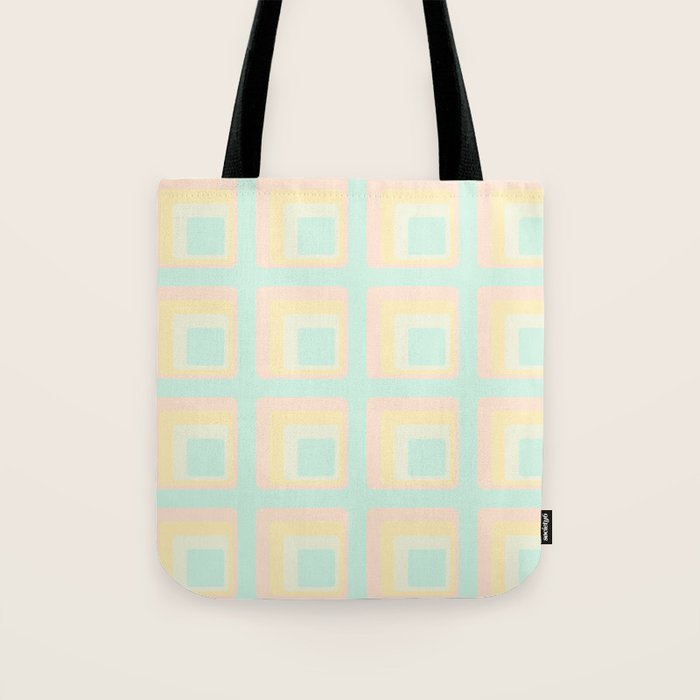 70s mod pale pastels Tote Bag Gallery Image 1