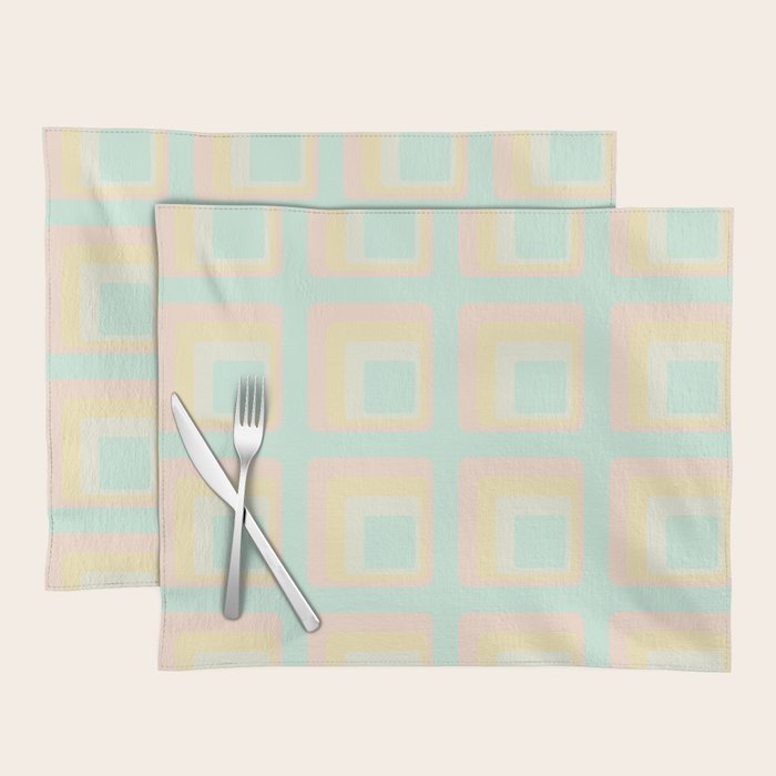 70s mod pale pastels Placemat Gallery Image 1