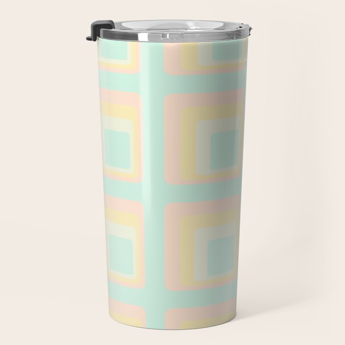 70s mod pale pastels Travel Mug Gallery Image 3