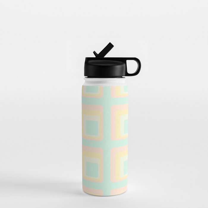 70s mod pale pastels Water Bottle Gallery Image 1