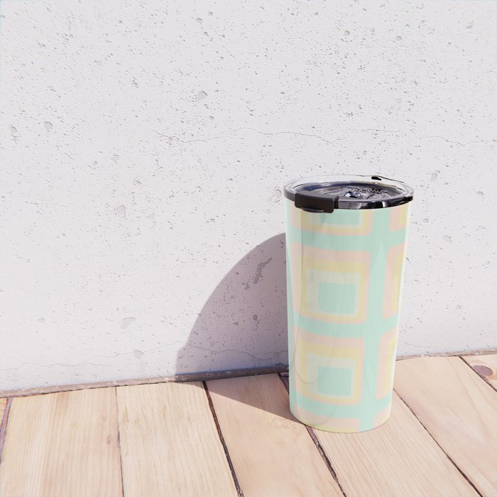 70s mod pale pastels Travel Mug Gallery Image 4